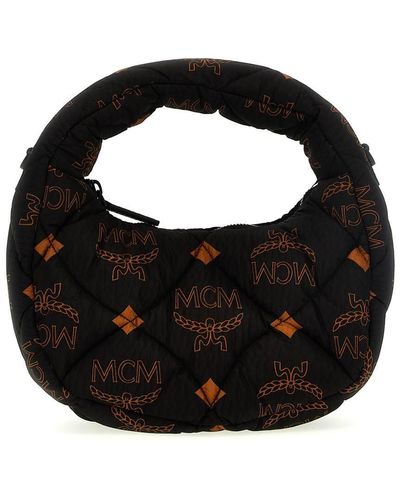 MCM Urban Taupe Klara Embossed Monogram Leather Large Hobo Bag NWT