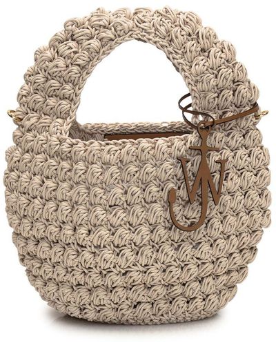 JW Anderson Leather Popcorn Basket - Metallic