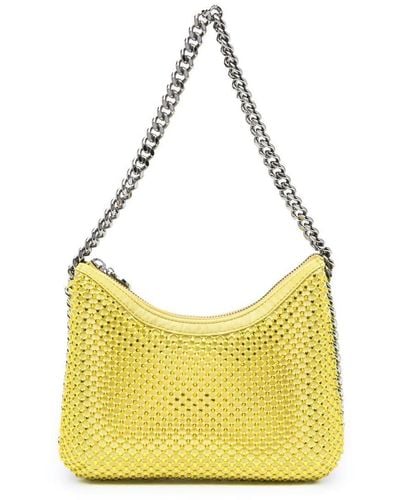 Stella McCartney Falabella Crystal-embellished Shoulder Bag - Yellow
