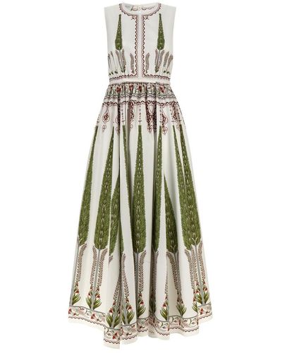 Giambattista Valli Long Floral Dress - White