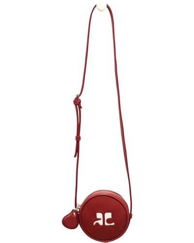 Courreges Small Circle Bags - Red
