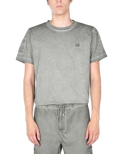 Helmut Lang "military" Delave Effect T-shirt - Gray