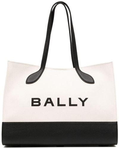 Bally Bar Keep On Cotton Tote Bag - Black