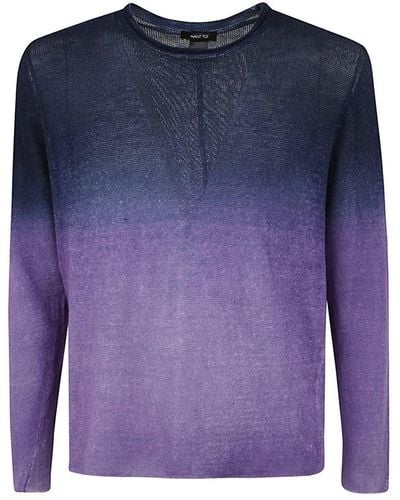 Avant Toi Round Neck Pullover Clothing - Blue