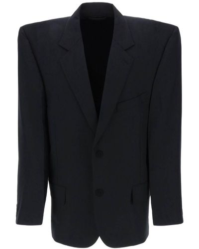 Balenciaga Boxy Blazer With Square Should - Black