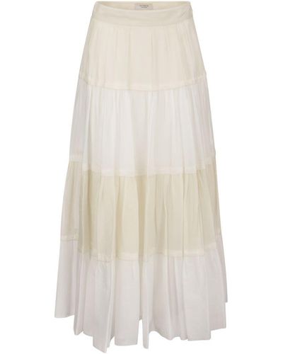Peserico Long Flounced Skirt - White