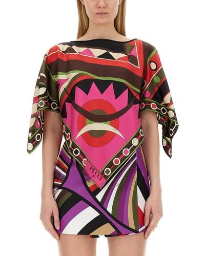 Emilio Pucci Kaftan With Print - Red
