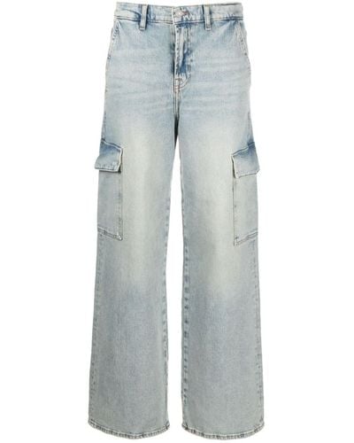 7 For All Mankind Scout Cargo Denim Jeans - Blue