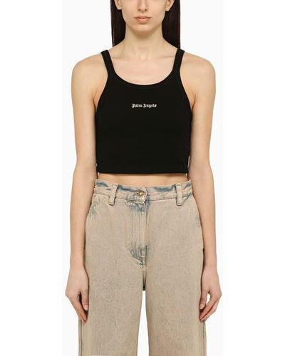 Palm Angels Cropped Top - Black