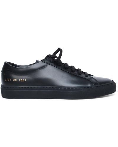 Common Projects Leather Achilles Trainers - Black