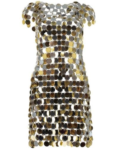 Rabanne Metallic Sequin Mini-Dress - Multicolor