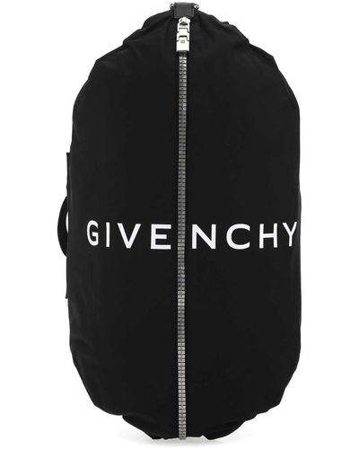 Givenchy Logo Printed Zipped Backpack - Black