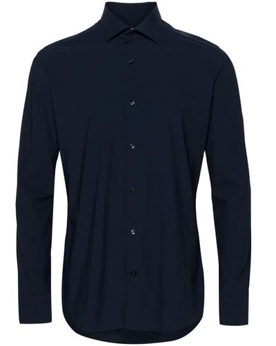 Tintoria Mattei 954 Bi Stretch Shirt - Blue