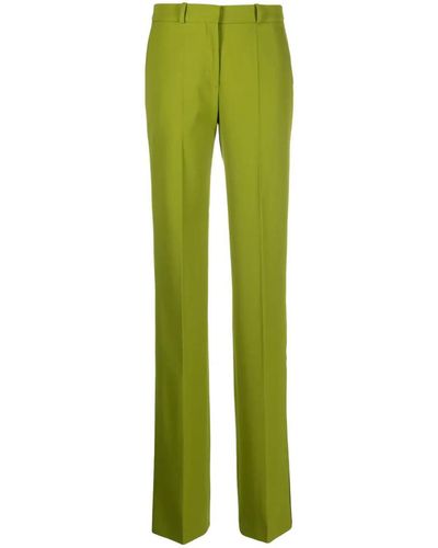 Del Core Pressed-crease Straight-leg Pants - Green