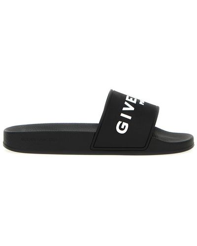 Givenchy Logo Slides - Black