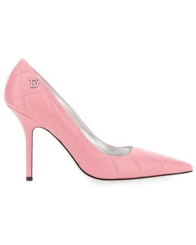 DSquared² Quilted Leather Court Shoes - Pink