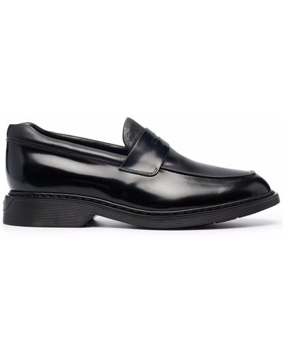 Hogan H576 Low-heel Loafers - Black