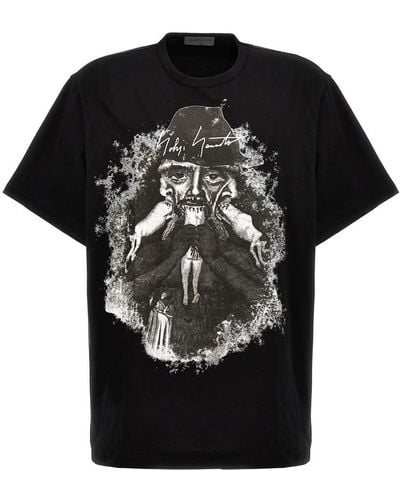 Yohji Yamamoto Printed T-Shirt - Black