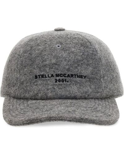 Stella McCartney Baseball Hat With Logo Embroidery - Gray
