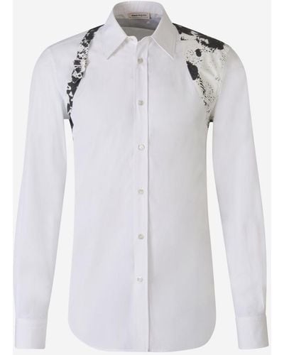 Alexander McQueen Cotton Harness Shirt - Gray