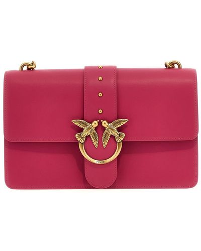 Pinko Classic Love Bag Icon Crossbody Bags - Red