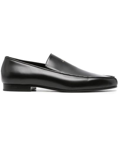 Totême Logo-embellished Leather Loafers - Black