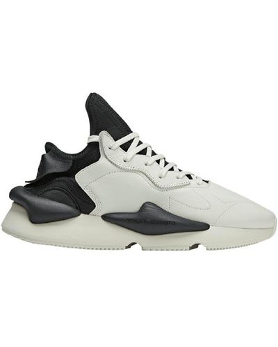 Y-3 Kaiwa Paneled Lace-up Sneakers - White