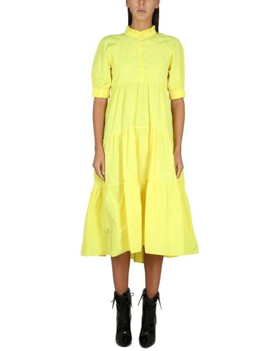 Philosophy Di Lorenzo Serafini Taffeta Midi Dress - Yellow