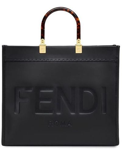 Fendi leather hotsell tote bag