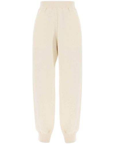 Jil Sander Wool-Cotton Sweatpants - Natural