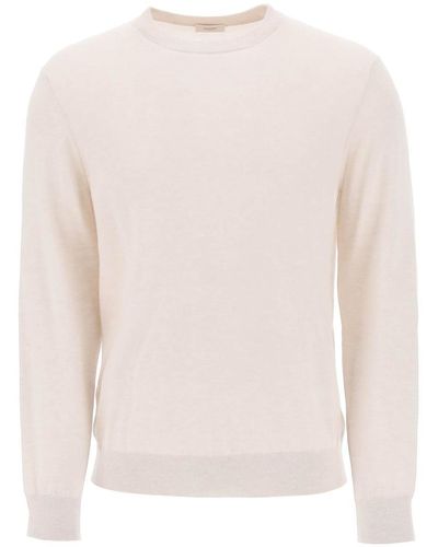Agnona Cashmere Silk Sweater - Natural