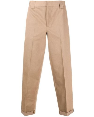 Golden Goose Cropped Straight-leg Chinos - Natural