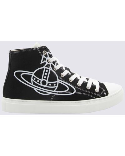 Vivienne Westwood Black And White Canvas Plimsoll Sneakers