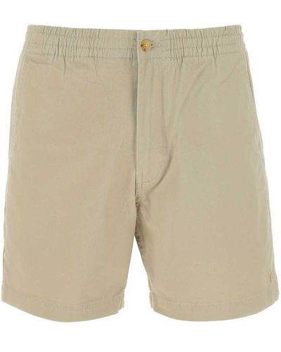Polo Ralph Lauren Dove-grey Stretch Cotton Bermuda Shorts - Natural