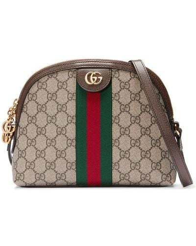 Gucci Ophidia GG Shoulder Bag - Brown