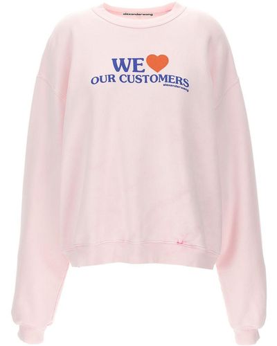 Alexander Wang 'We Love Our Customers' Sweatshirt - Pink
