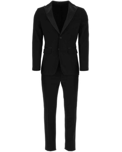 DSquared² Black Stretch Viscose Suit