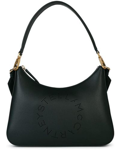 Stella McCartney Dark 'Alter Mat' Small 'Logo' Shoulder Bag - Black