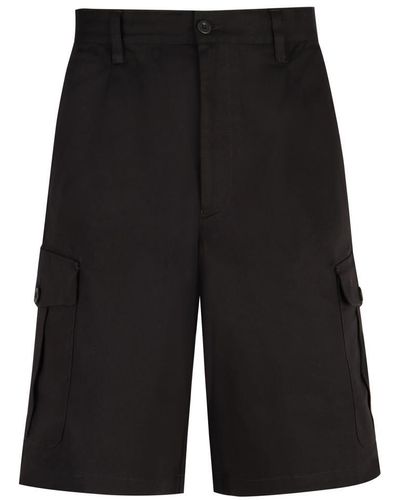 Emporio Armani Cotton Cargo Bermuda Shorts - Black
