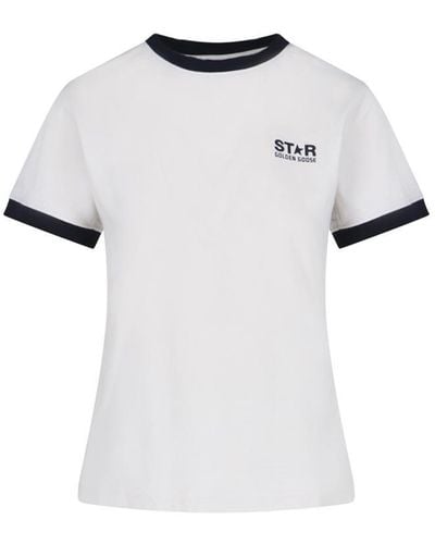 Golden Goose T-Shirt With Logo - White