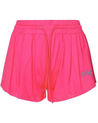 MSGM Fuchsia Cotton Shorts - Pink