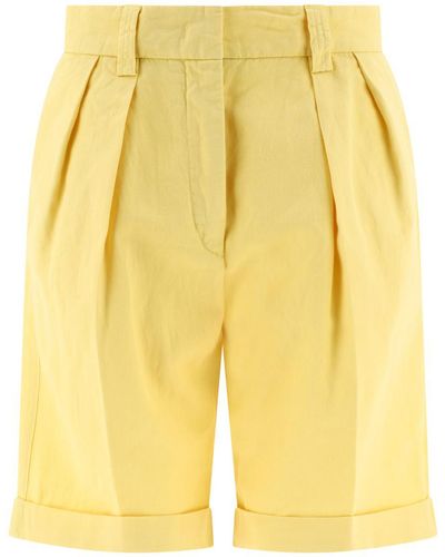 Aspesi Pleated Shorts - Yellow