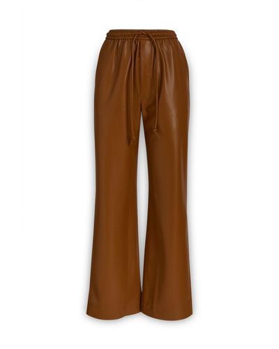 Nanushka Calie Drawstring Wide-leg Pants - Brown