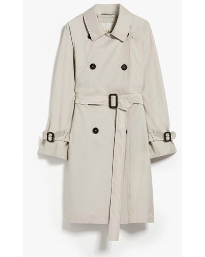 Max Mara The Cube Titrench Double-breasted Trench Coat In Water-repellent Twill - White