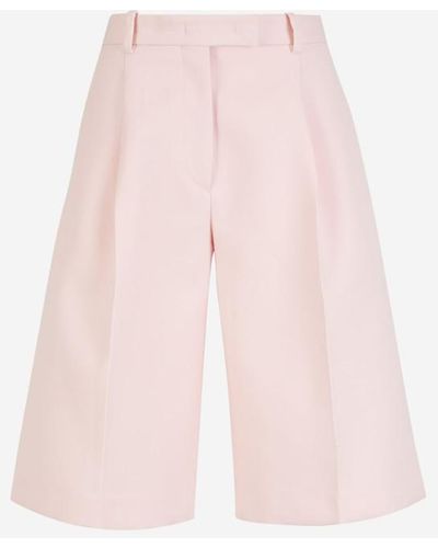 Jil Sander Wool Clip Bermuda Shorts - Pink