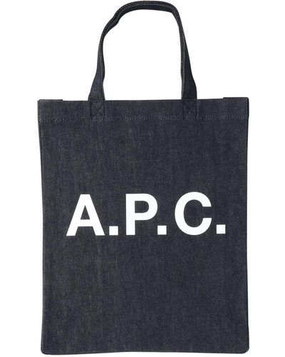 A.P.C. "Lou Mini" Tote Bag - Blue
