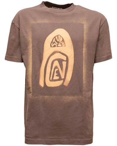 Acne Studios Logo Printed Crewneck T-shirt - Brown