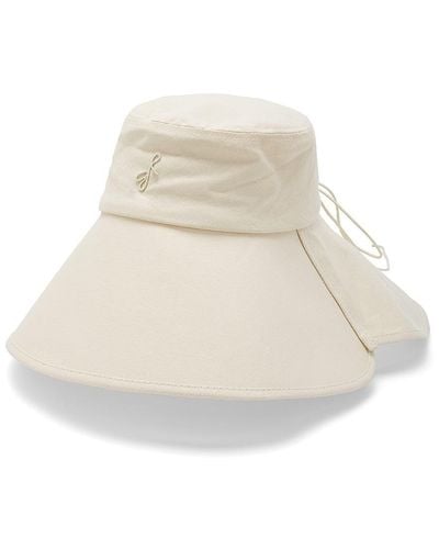 Ruslan Baginskiy Cotton Hat With Bow Detail On The Back - Natural
