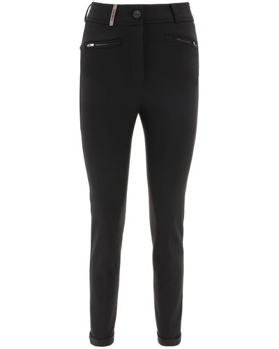 Peserico Trousers Featuring Zipped Pockets - Black