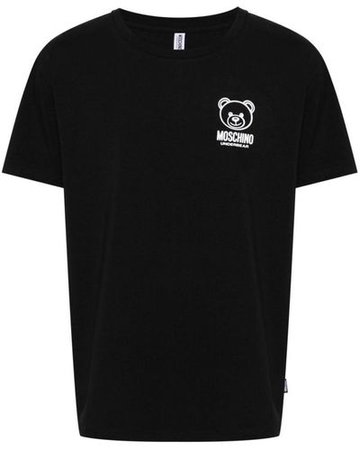 Moschino Teddy Bear Print T-Shirt - Black